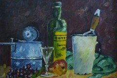 Kitchen Still Life12x16 oil on canvas board 1965