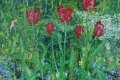 spentdaffodilswith6tulips-30x24-1